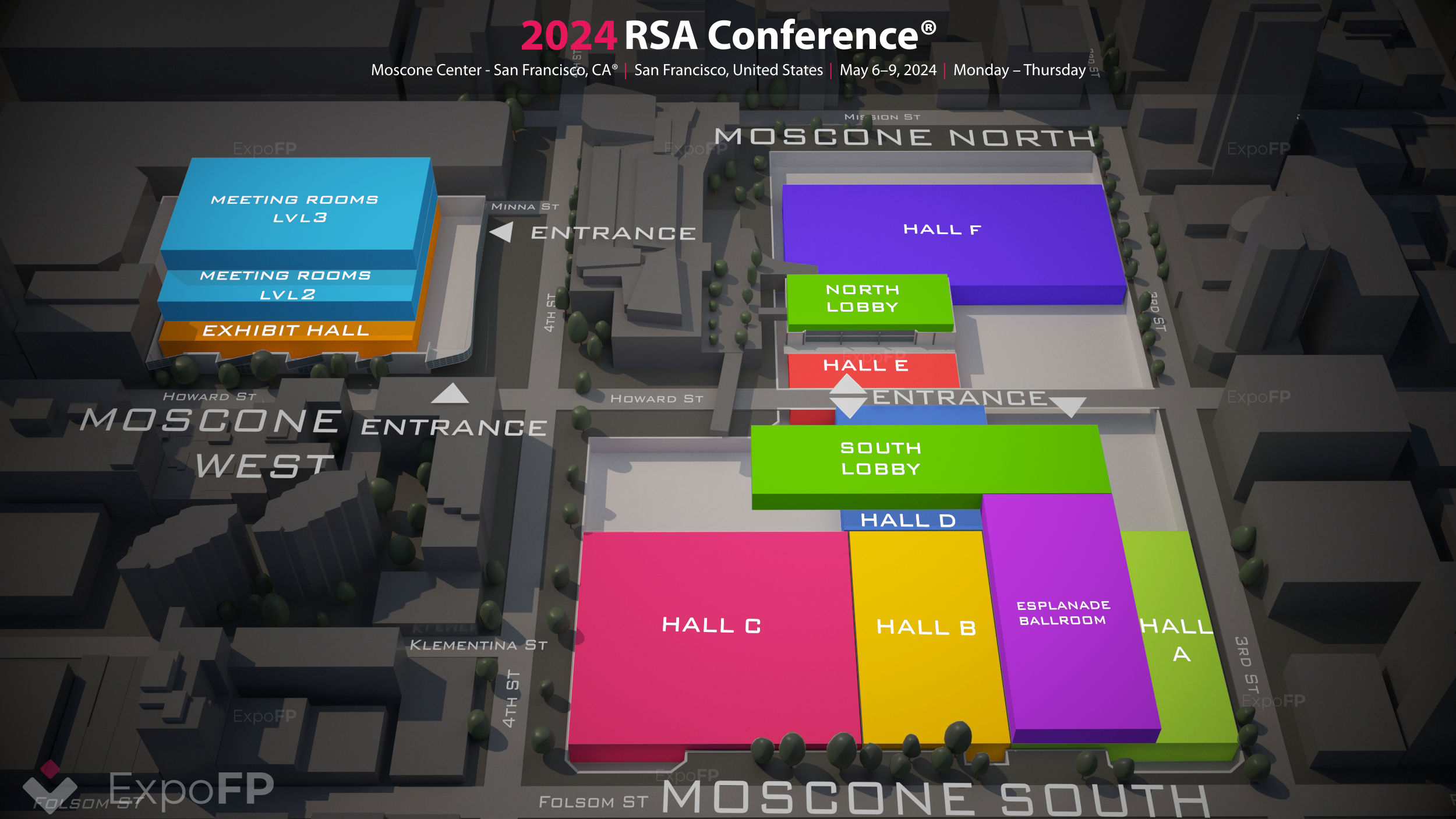 RSA Conference 2024 3D floor plan