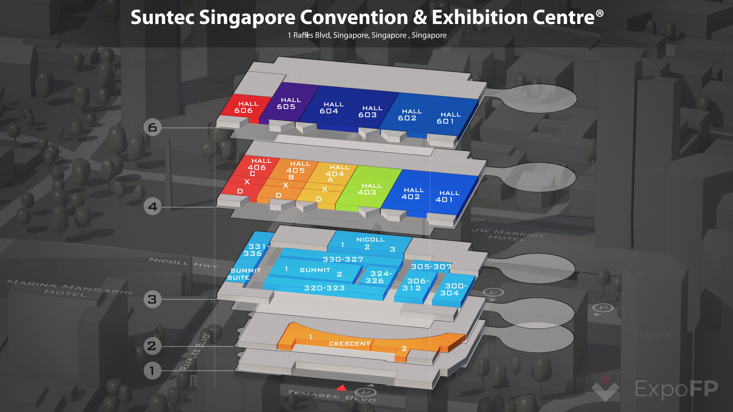 Suntec Singapore Convention & Exhibition Centre floor plan