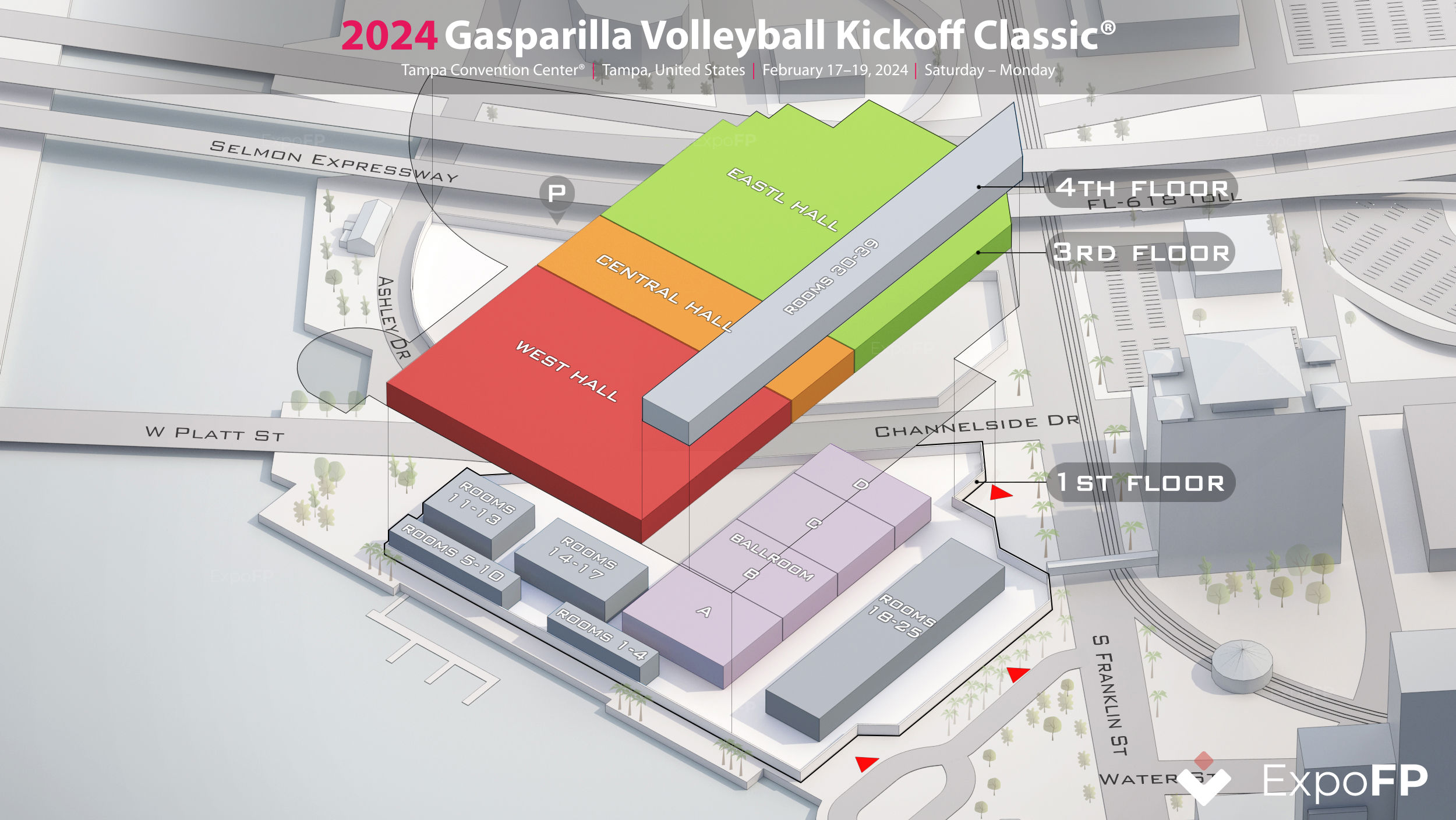 Gasparilla Volleyball Kickoff Classic 2024 in Tampa Convention Center